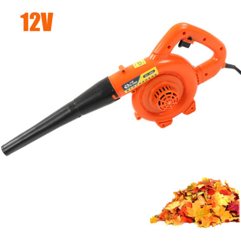 12V Portatif Portable Cordon Souffleur de Feuilles à 8 étapes Souffleur de Poussière électrique, Aspirateur Industriel 2 en 1 Souffleur d'air pour Feuilles, Ordinateur, Voiture