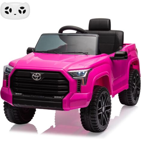 12V pour Enfants Voiture électrique,Toyota sous Licence, Voiture électrique alimentée par Batterie avec télécommande, système de Suspension, Portes Doubles, Jouets pour Enfants (rose)