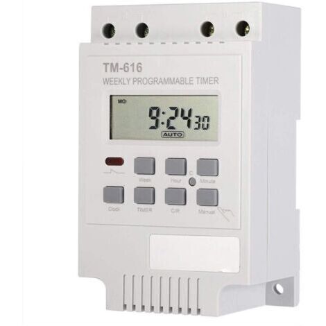 12V Programmateur Hebdomadaire Digital Interrupteur Minuterie Économiseur D'énergie Commutateur Électrique (White)