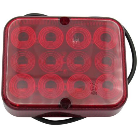 12V Red Auxillary Rear Fog Light Lamp E Approved - Trailer Lightboard Towing