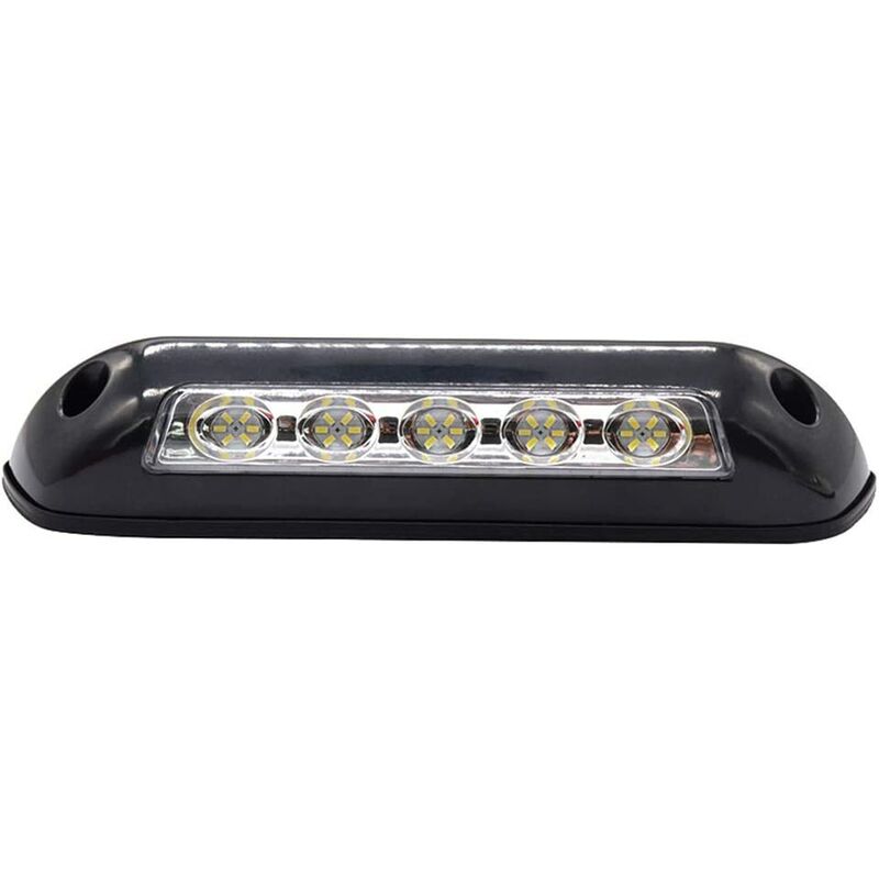 

12V RV LED Toldo Luz de porche Impermeable Autocaravana Caravana Lámparas de pared de interior Barra de luz RV Van Camper negro