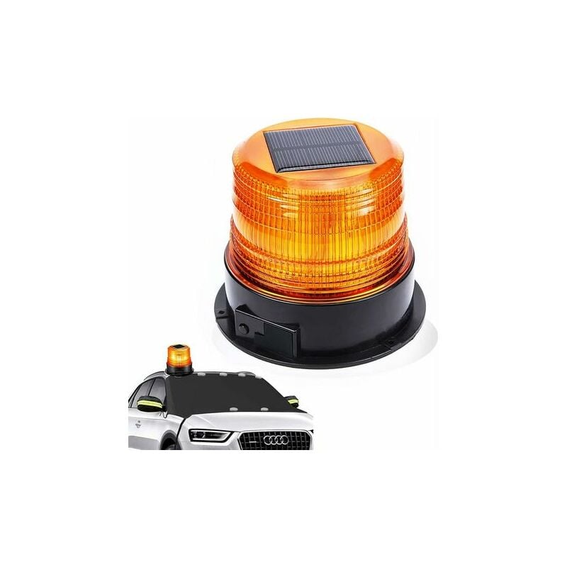12V solaire/USB voyant d'avertissement LED gyrophare aimant voyant clignotant pour voiture Auto camion sans fil super lumineux