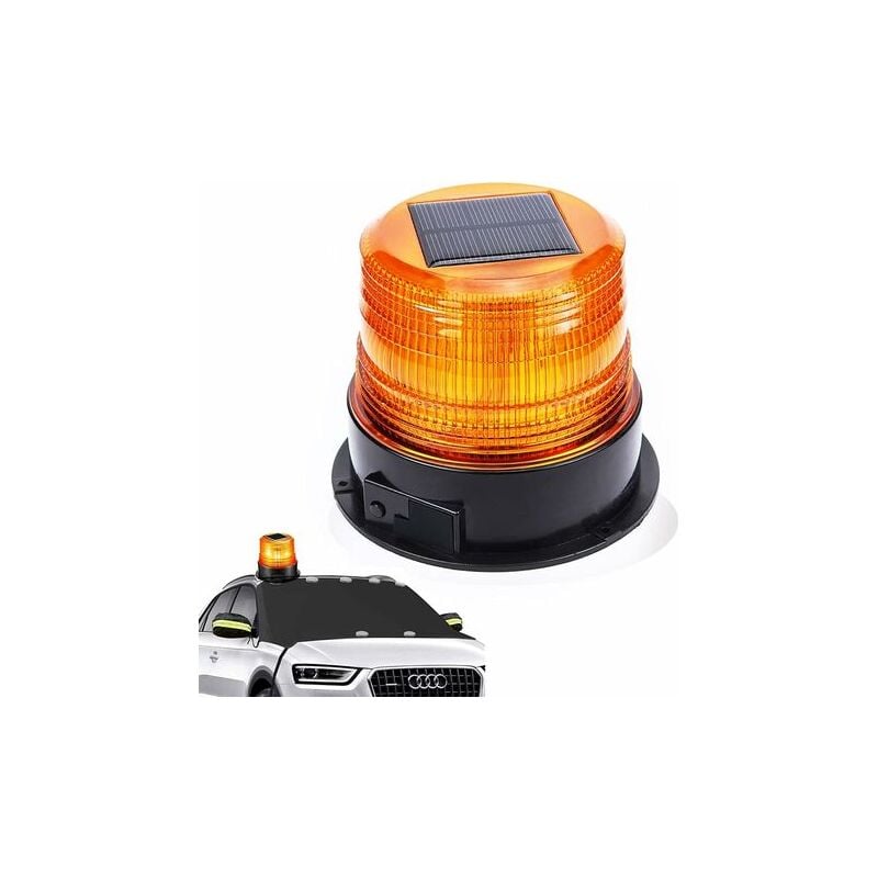 Ymyny - 12V solaire/USB voyant d'avertissement led gyrophare aimant voyant clignotant pour voiture Auto camion sans fil super lumineux