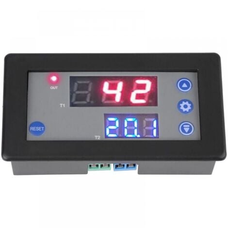 CYSLMUK 12V Time Delay Relay Module Cycle Timer Dual Digital LED Display