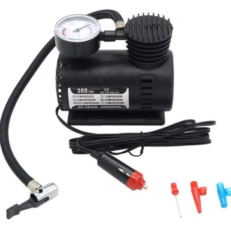 Image of 12V Tragbarer Auto-Luftpumpe, elektrische Auto-Luftpumpe, kleine Luftpumpe