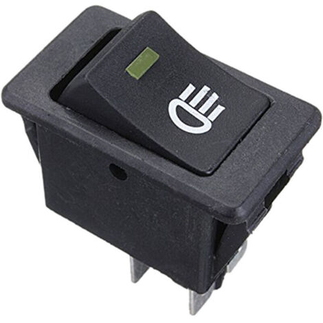 12V Universel Anti-brouillard Interrupteur a bascule LED Lampe pour voiture - Jaune