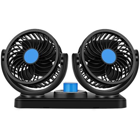 12v Usb Double Tte Grand Ventilateur De Refroidissement Par Air Voiture Petit Ventilateur Lectrique Rglable En Deux Vitesses
