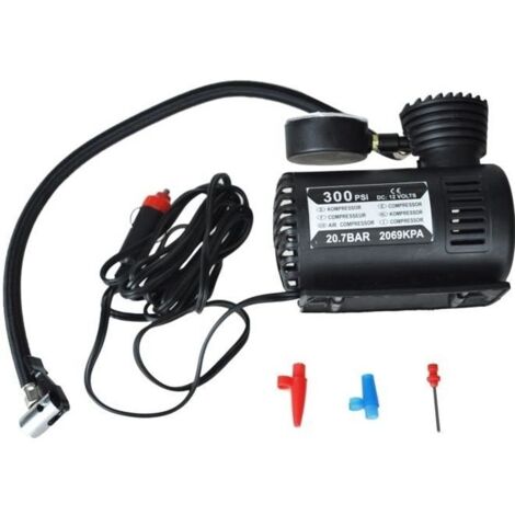 12v Voiture auto Pompe electrique Compresseur d'air Portable 300 PSI Gonfleur de Pneu