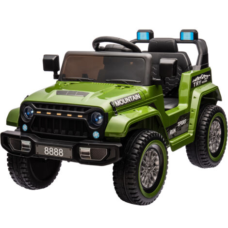 12V Voiture Electrique 2 Places Enfants avec Télécommande 2,4G, Véhicule Electrique avec Musique & Lumières LED,Charge 35kg pour Enfants de 3-8 Ans+ (VERT)
