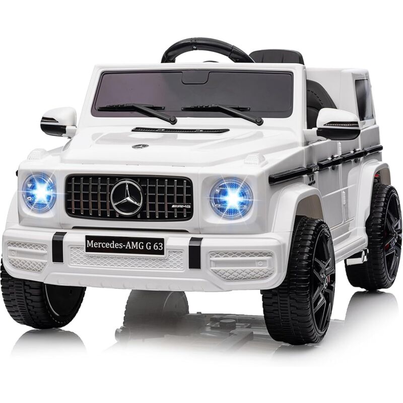 Lunsy - 12V Voiture Électrique Enfant,G63 amg Véhicule Électrique, Télécommande de Voiture Électrique, 3 Vitesses, Klaxon, led, Musique, usb,