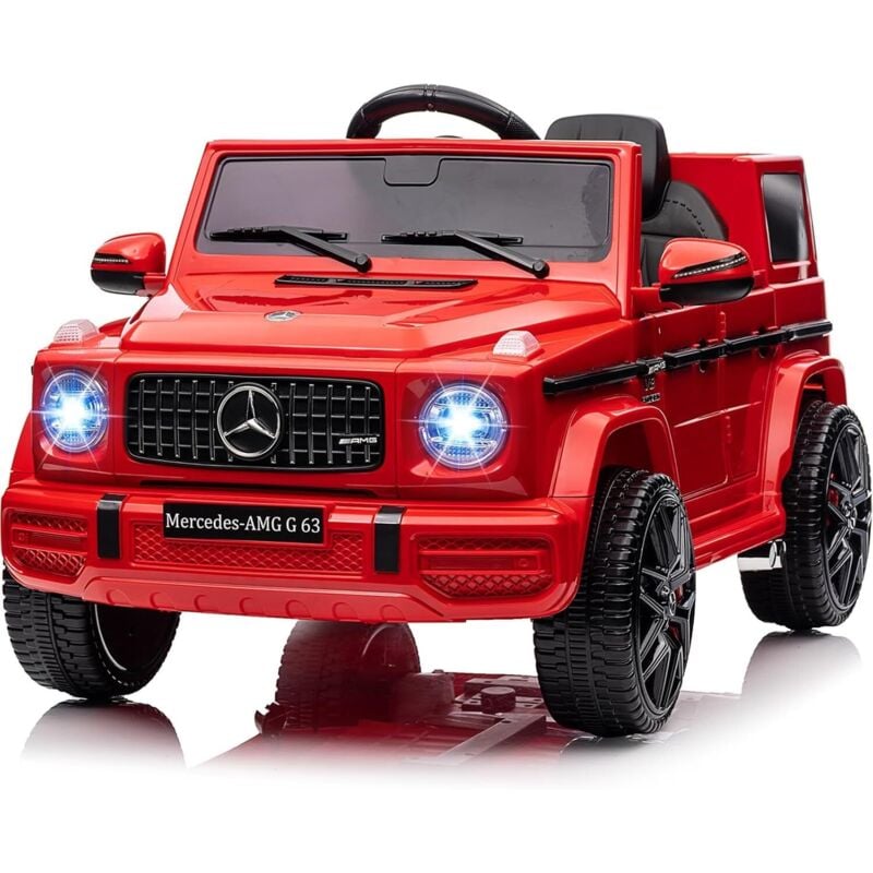 Lunsy - 12V Voiture Électrique Enfant,G63 amg Véhicule Électrique, Télécommande de Voiture Électrique, 3 Vitesses, Klaxon, led, Musique, usb,