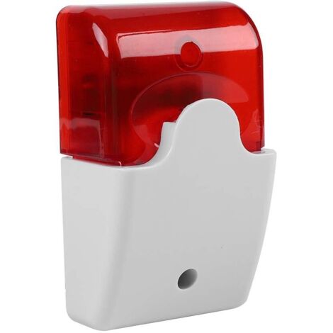 12V Wired Strobe Siren, Strobe Sound Alarm Flashing Red Light Siren Horn 110 DB Home Security System