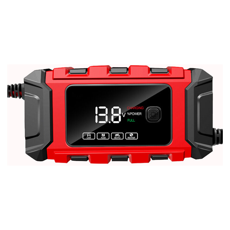 12V6A Chargeur Moto Batterie,Chargeur de Batterie Moto Mainteneur avec Automatique Réparation Fonction et Écran LCD,Chargeur Maintien de Charge Moto