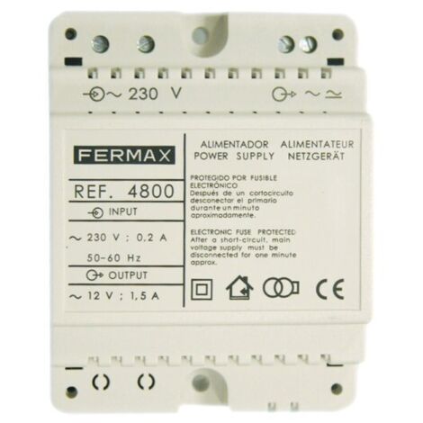 12VAC / 1.5A DIN4 Netzteil. FERMAX 4800