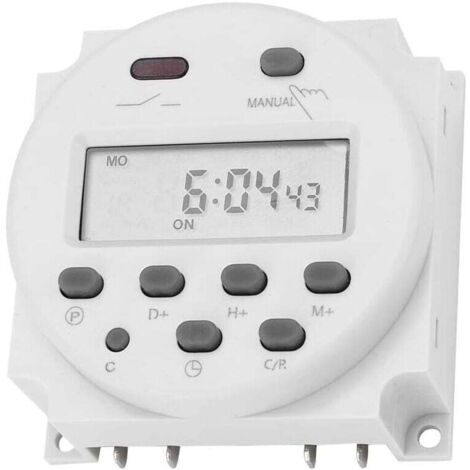 12VDC 16A Timer Switch Electronic Digital LCD Time Relay Switch Programmable LCD Microcomputer Mini Control Power Supply Timer Switch CN101A MNS MUMU