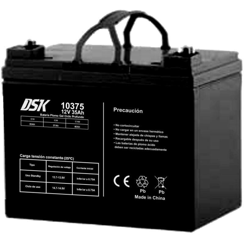 DSK - 12vdc 35ah Gel Deep Cycle Lead Acid Battery Solar 10375