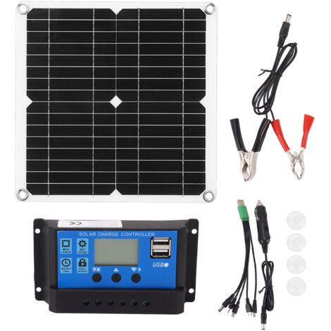 12W 12V Solar Panel Kit Semi Flexible Monocrystalline IP65 Waterproof Portable Solar Charger with 100A Controller for RV