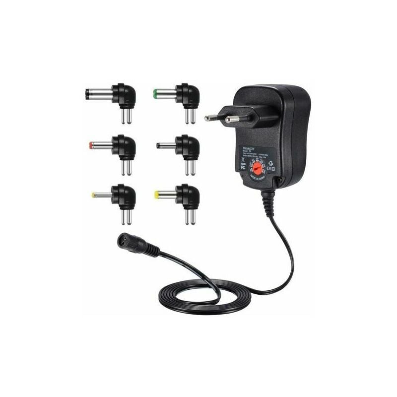 12W Adaptateur Alimentation Universelle 3V 4,5V 5V 6V 7,5V 9V et 12V, Chargeur Secteur Transformateur DC 220V pour VTech Kidimagic Starlight Kidi