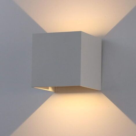 12W Applique Murale Interieur/Exterieur Avec Angle de Faisceau Réglable Appliques Murales LED 3000K Blanc Chaud Lampe Murale Etanche IP65 Applique pour Salon Chambre (Gris)
