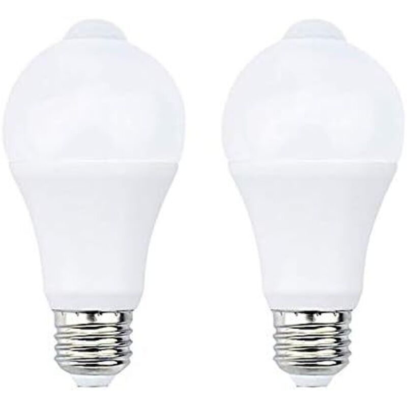 12W E27 PIR Infrarouge Ampoule LED avec Détecteur de Mouvement ON/OFF Automatiquement A60 220V 700lm équivalent 70W Halogène pour Escalier Couloir