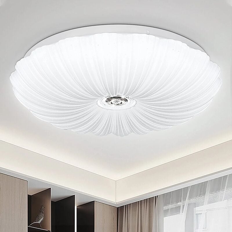 Aougo - 12W Led Indoor Ceiling Light Fixture For Bathroom/Living Room/Kitchen/Bedroom/Balon 6000K Round Ceiling Light,Φ26cm[Energy Class A]