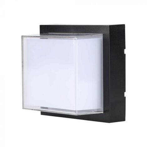 12W LED LAMPADA DA PARETE BLACK QUADRATA 3000K                                                           - Luce CALDA