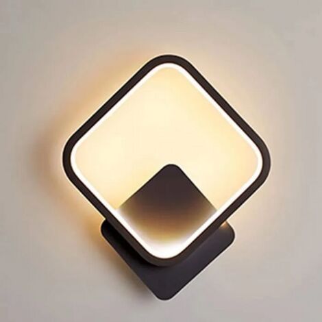 12W LED Murale Interieur Applique Carré Lampe Murale Blanc Chaud Luminaire Mural Moderne pour Escalier Chambre Salon Couloir