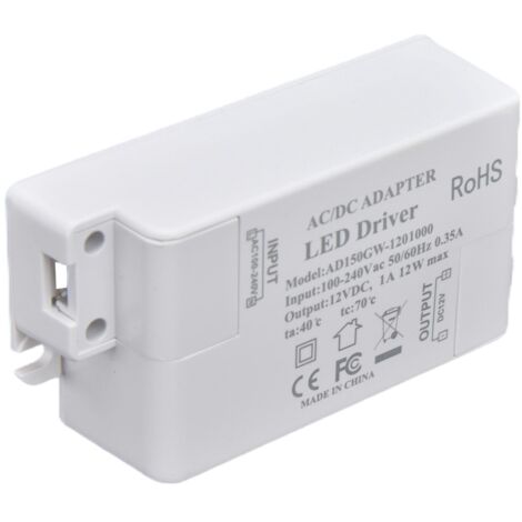 12W LED-Netzteil-Transformator AC100-240V auf DC12V/1A für MR11 MR16 Projektoren und G4-Fassungen