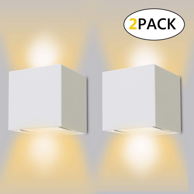 Langray - 12W LED Wall Light Bedroom,2 Pcs Indoor Modern Wall Lights,with Adjustable Beam Angle Design with Long Life Energy Saving LED,Suitable for