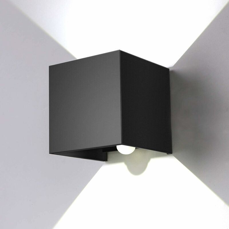 Applique Murale 12W avec Détecteur de Mouvement pour Intérieur Extérieur, Applique Murale LED avec Angle Réglable, IP67 Étanche 6000K Blanc Froid