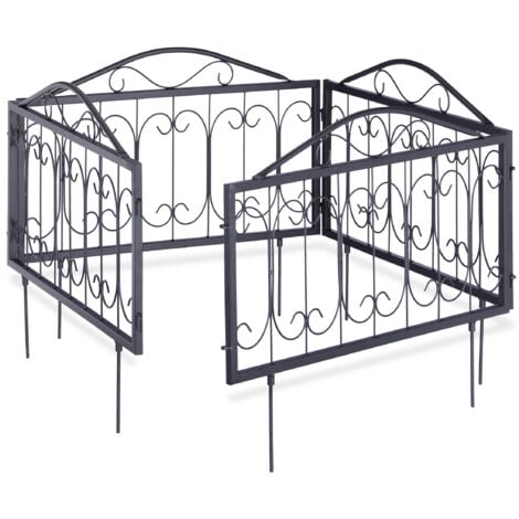 Recinzione Da Giardino In Acciaio Bronzo - 3 Elementi Espandibili Stile Retrò - Foto 1