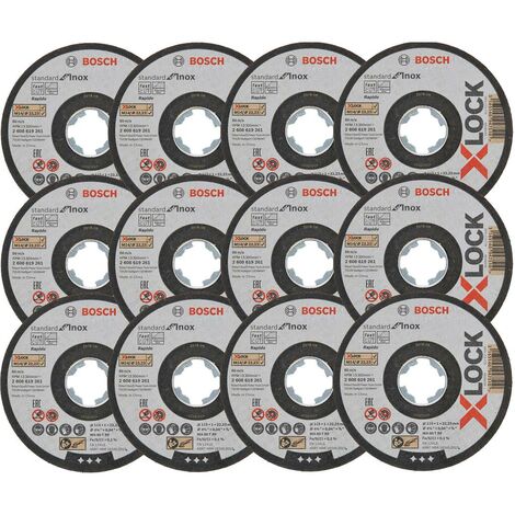 12x Bosch PRO 115mm 1mm X-LOCK Thin Slit Cutting Discs Inox Grinder 4.5""