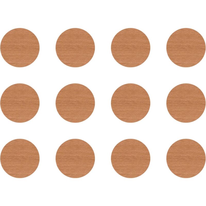 Cyclingcolors - 12x Cache vis adhésif autocollant diamètre 40mm protection bouchon trou obturateur meuble table chaise maison, Aulne