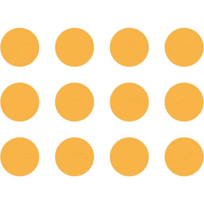 Cyclingcolors - 12x Cache vis adhésif autocollant diamètre 40mm protection bouchon trou obturateur meuble table chaise maison, Jaune