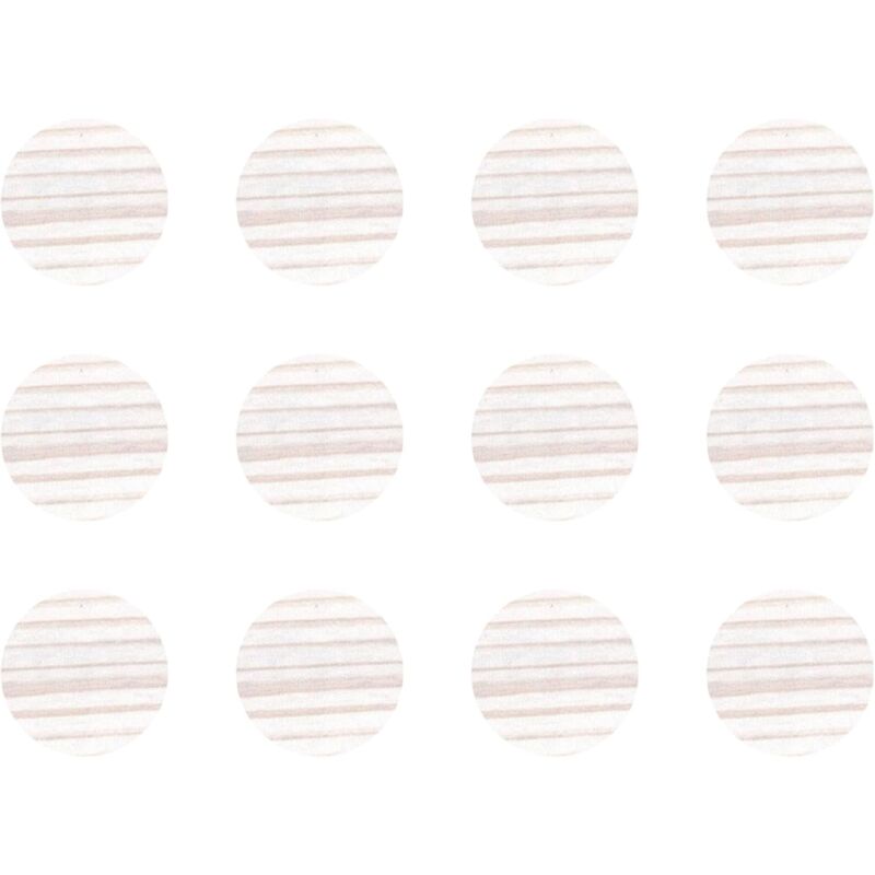 Cyclingcolors - 12x Cache vis adhésif autocollant diamètre 40mm protection bouchon trou obturateur meuble table chaise maison, Chêne rome