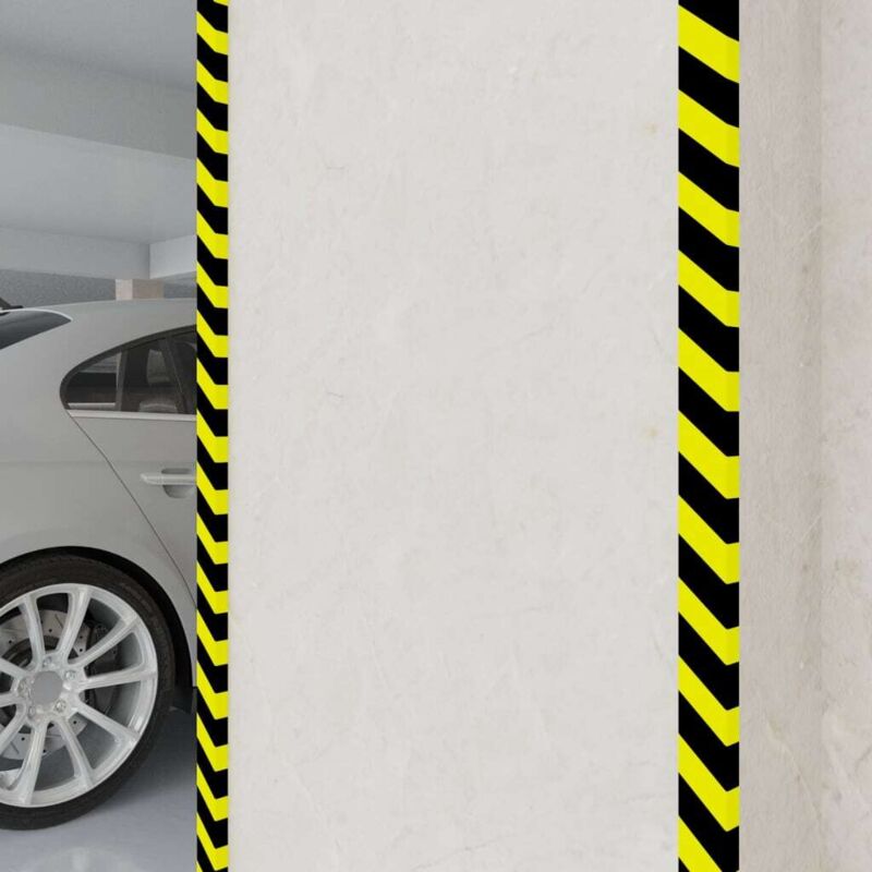 Corner Protectors 2 pcs Yellow&Black 6x2x101.5 cm pu Vidaxl