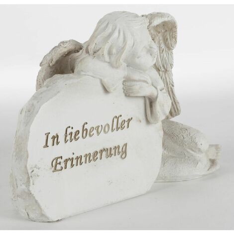 12x Grab-Engel schlafend Grabschmuck Gedenken Dekoration RIP Friedhof Trauer Set