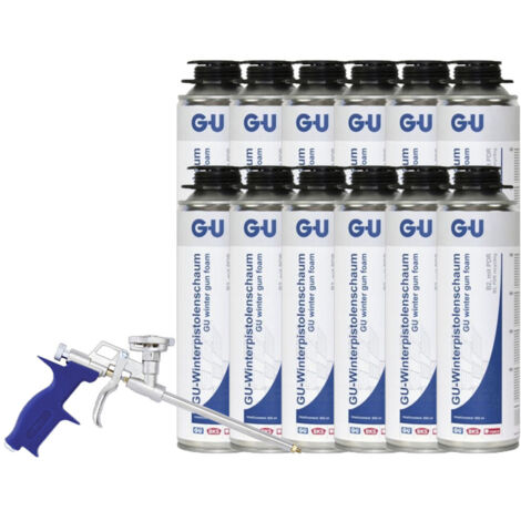 12x GU Winter Pistolenschaum 1-K B2  500 ml H-01162-00-0-0 + Pistole Größe L H-01454-00-0-0