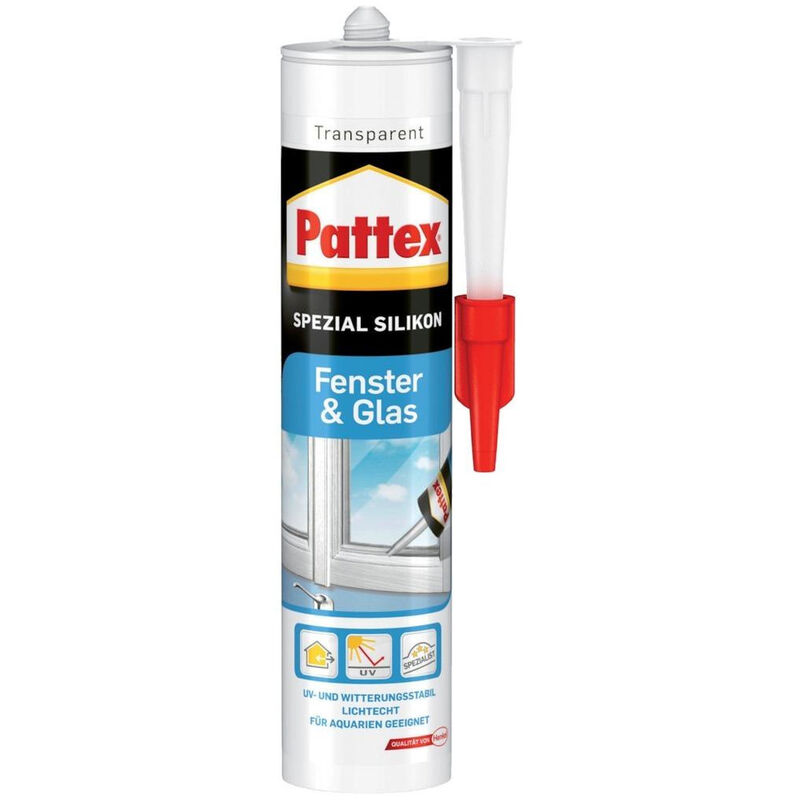 12x Henkel Pattex Fenster+Glas Silikon 300 ml, transparent