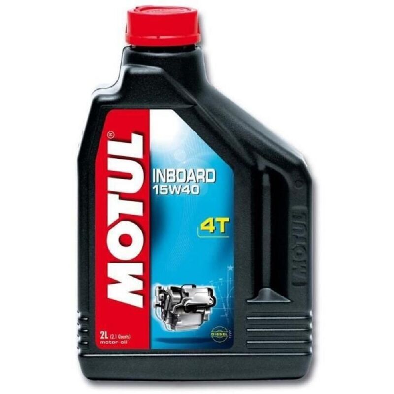 Motul - 12x Huile Nautisme Inboard 4T 15W40 bidon de 2 Litres