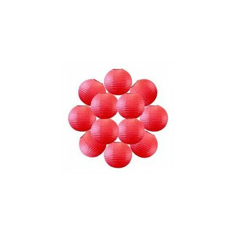 12x Lanterne Papier 30 cm Rouge Suspension Boule Papier 30 cm (12'') type Lanterne Japonaise pour Decoration Mariage 12 pièces Le must de la Gamme de Lampions Papier
