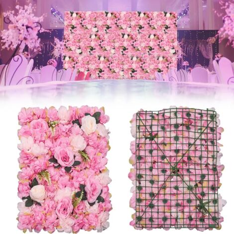12x mur de fleurs artificielles mur de roses DIY mariage rue décor floral