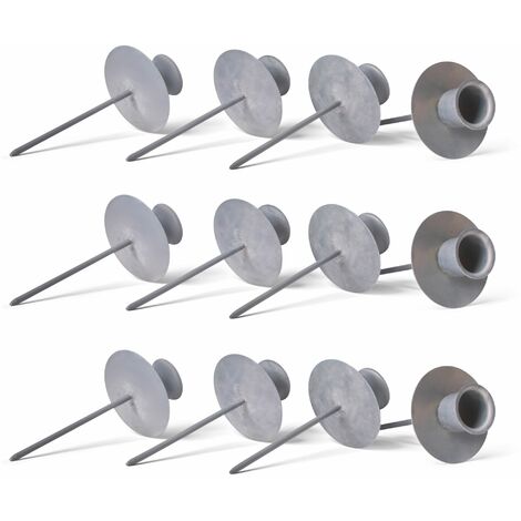 12x Novaliv Kerzenständer Stabkerze, Kerzenpin, Kerzenhalter, 12x Stabkerzen GRAU