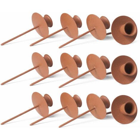 12x Novaliv Kerzenständer Stabkerze, Kerzenpin, Kerzenhalter, 12x Stabkerzen ROST