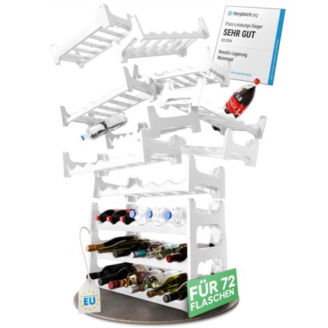 12x Novaliv Weinregal Flaschenregal für 72 Flaschen Stapelbar,platzsparend, erweiterbar