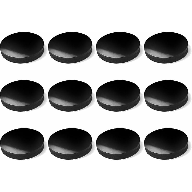 Cyclingcolors - 12x Patin silicone autocollant antidérapant anti-vibration rond Ø18mm Pied Meuble Ménager Electronique Adhésif, Noir