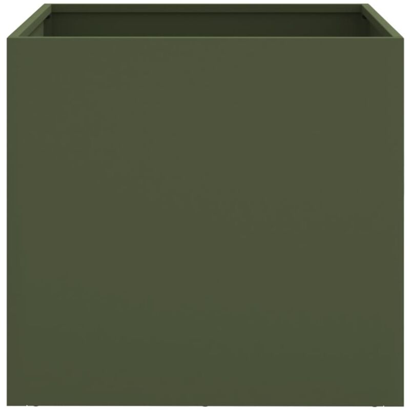 Planters 2 Pcs Olive Green 49x47x46 Cm Steel Vidaxl