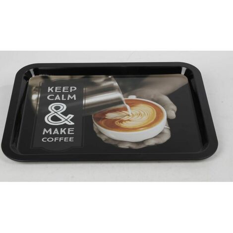 12x Tablett Coffee Metall 40x30cm Serviertablett Küchenhelfer Küche Haushalt TOP