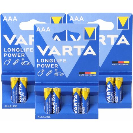 12x Varta 4903 Longlife Power AAA Micro Batterie im 4er Blister