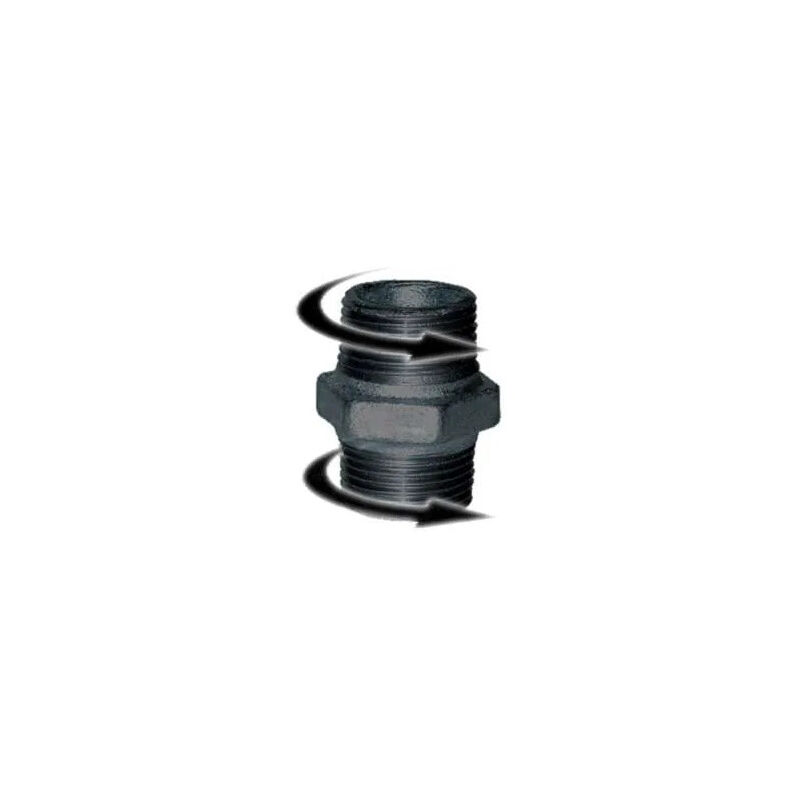 

Codital - Tetina doble macho 12x17 derecha/derecha negra